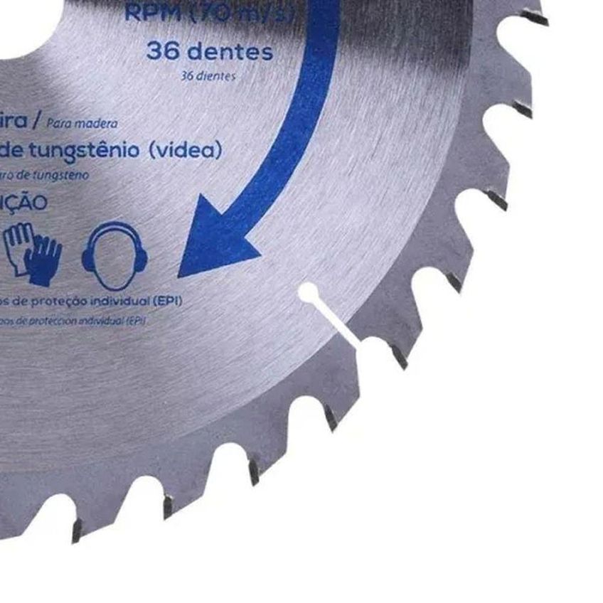 Serra Circular Para Madeira 250mmx36dtsx25,4mm Com Vídea 36 Dentes Kala - imagem 5
