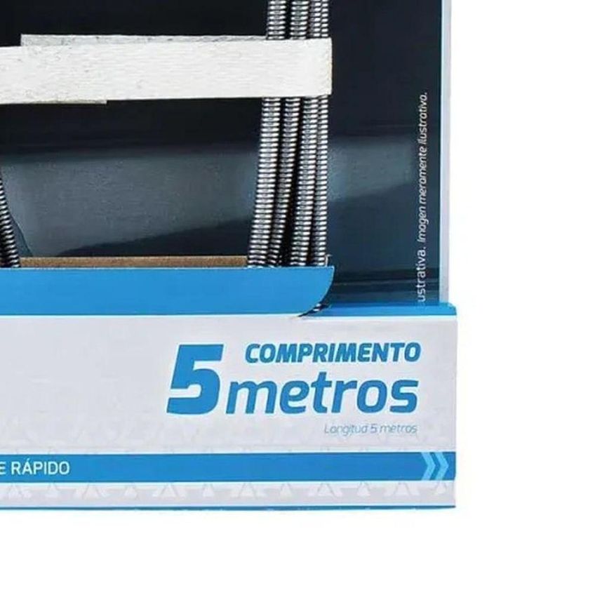 Desentupidor Manual 5m 1,2mm Estrutura Flexível Com Guia Plástica Aço Carbono Kala - imagem 5