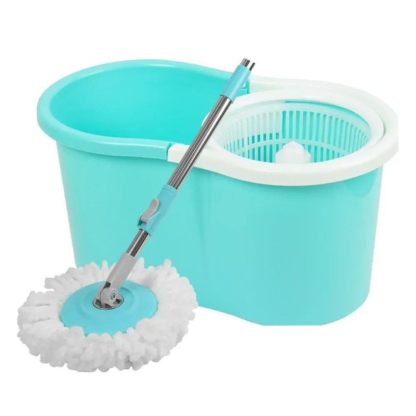 Spin Mop Com Balde Centrifugador 310211 Aço Inoxidável Microfibra 4l Kala - imagem 3