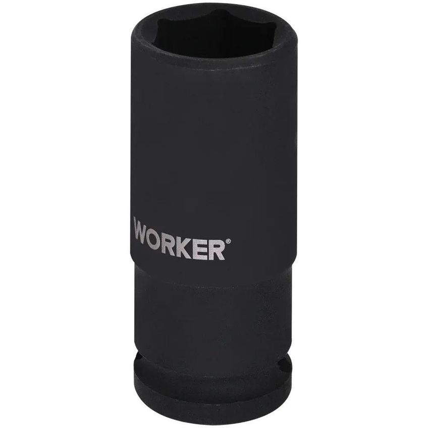 Soquete Sextavado De Impacto Longo 22mm Encaixe 1/2" Aço Cromo Molibdênio Worker - imagem 3