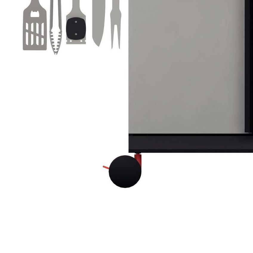 Churrasqueira A Gás Portátil Aço Inox Com Queimador Adicional Termômetro Rodas Preta Tramontina TGP - imagem 5