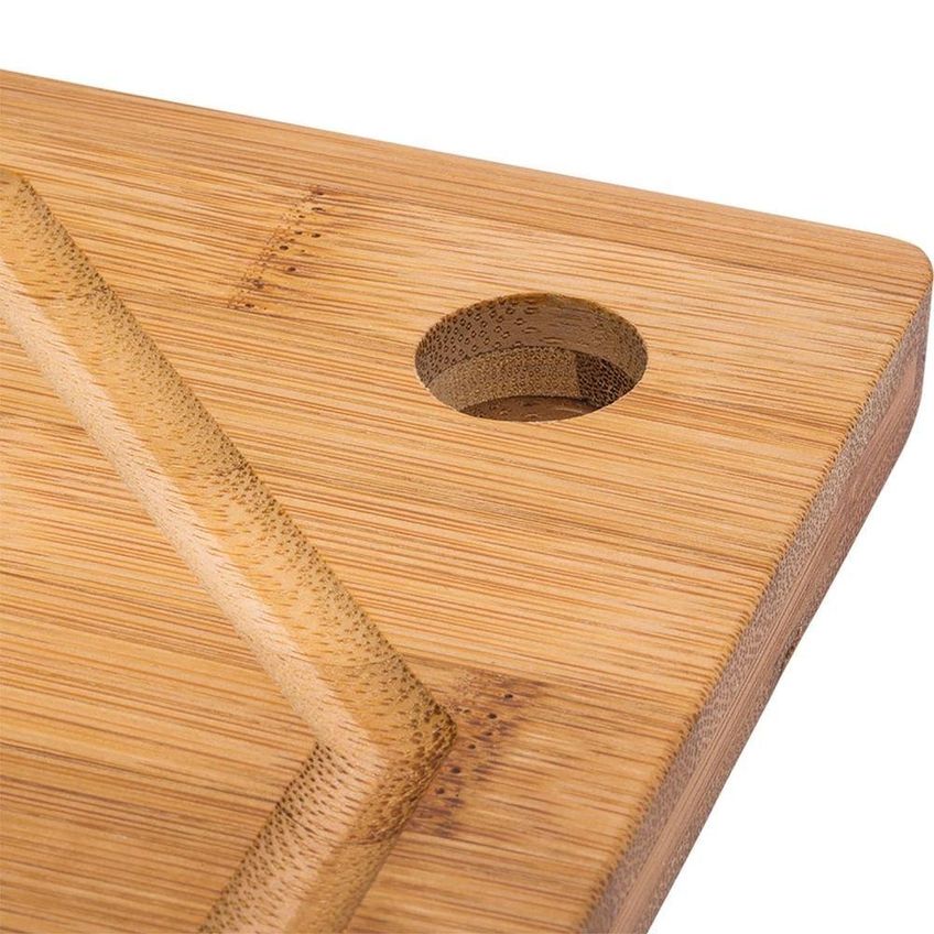 Tábua Para Churrasco Tábua Bambu Retangular 35x25cm Corte E Preparo Cozinha Kala - imagem 3
