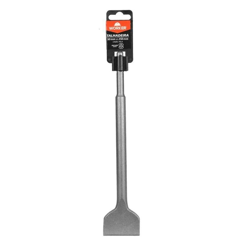 Talhadeira SDS Plus Ponta Pá 50mm x 250mm Aço Cromo Alta Resistência Worker - imagem 3