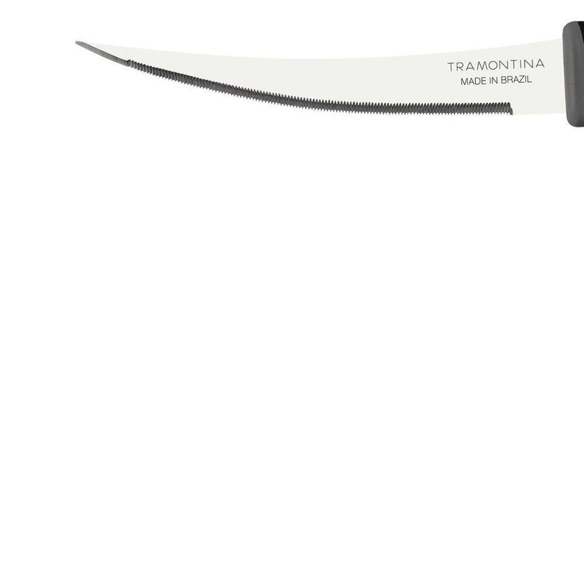 Conjunto De Facas Para Tomate Felice Aço Inox Cabos Polipropileno Preto 2 Peças Tramontina - imagem 3