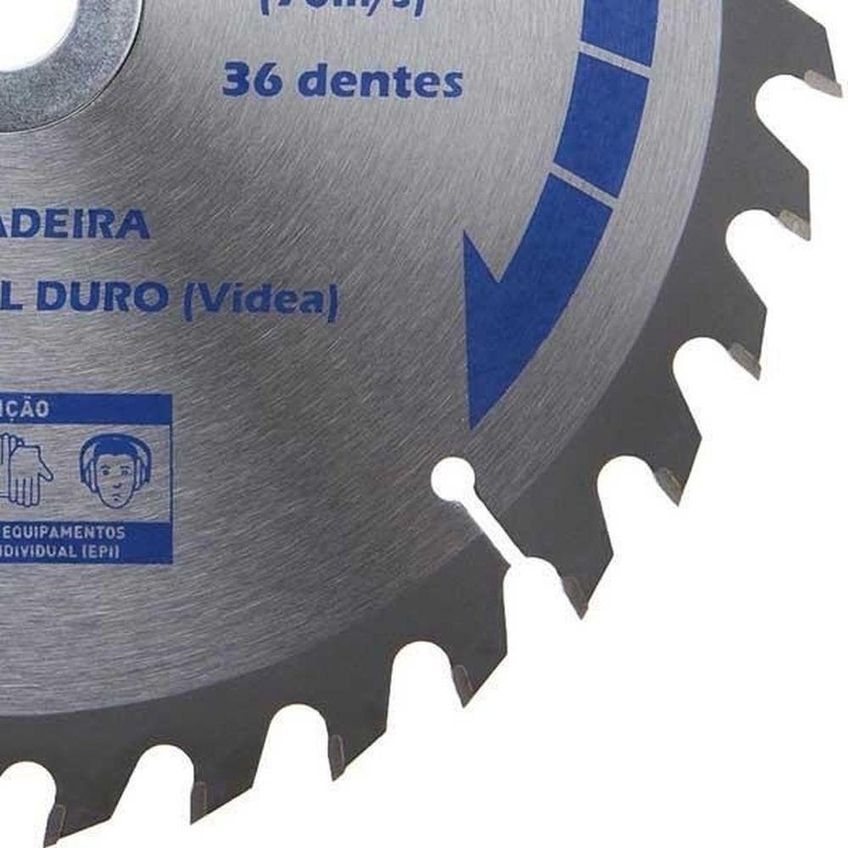Serra Circular Para Madeira 7.1/8 Polegadas 36 Dentes 180mmx36dtsx20mm Kala - imagem 4
