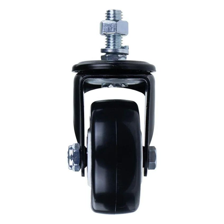 Rodízio Poliuretano 50mm Parafuso 50kg Preto Worker Roda 2 Polegadas - imagem 4