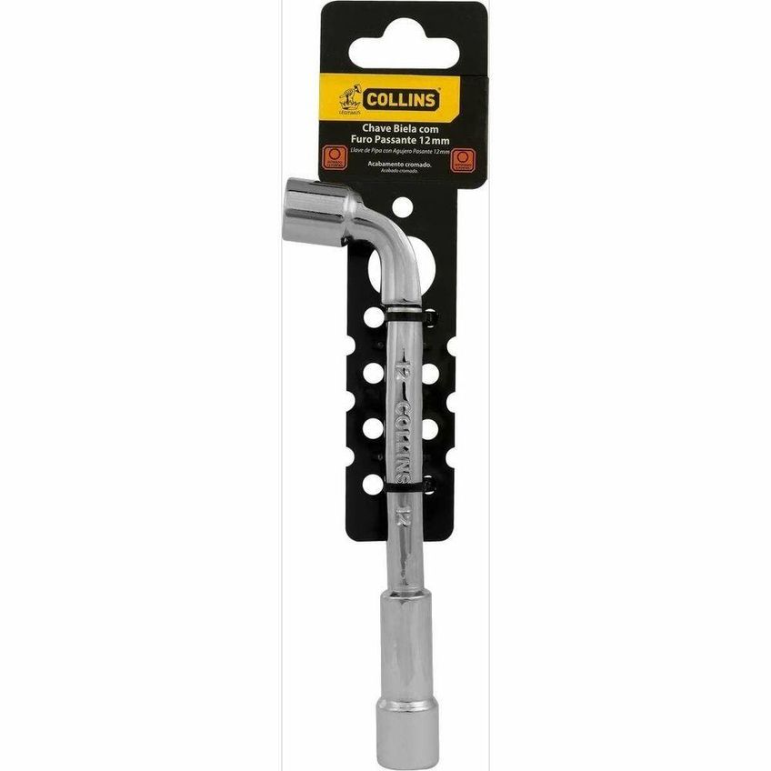 Chave Biela Com Furo Passante 277753 Medida 12mm Cromada Collins - imagem 3