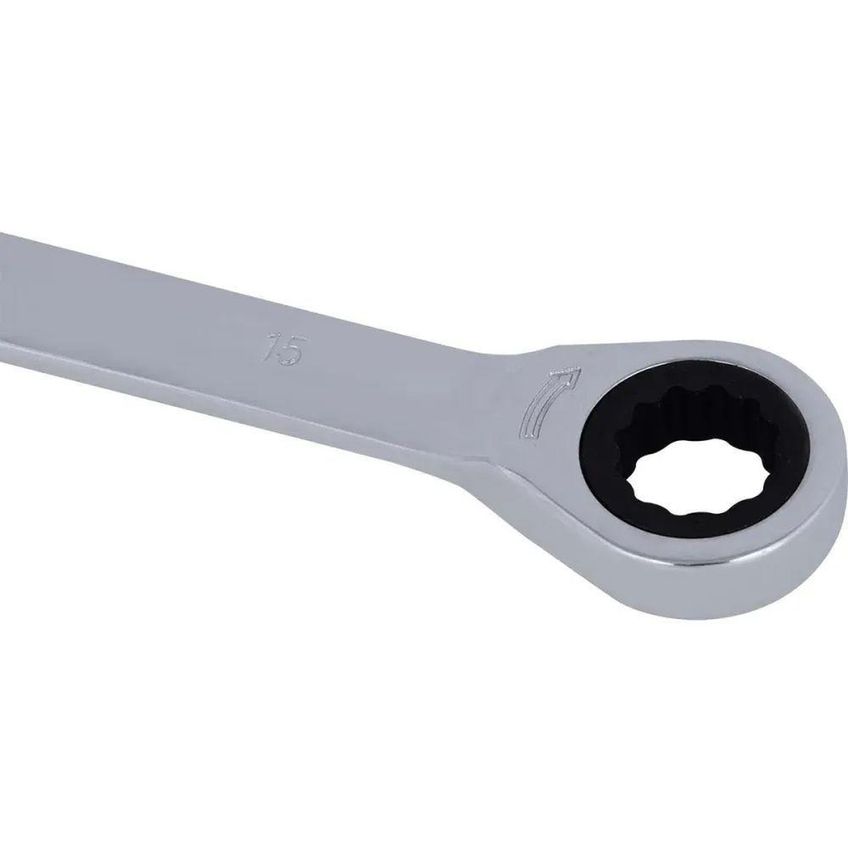 Chave Combinada Com Catraca 248737 15mm 72 Dentes Aço Cromo Vanádio Worker - imagem 4