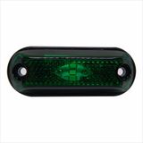 10 x Lanterna Delimitadora Lateral Carreta Caminhão Baú 3leds Esmeralda (Verde)