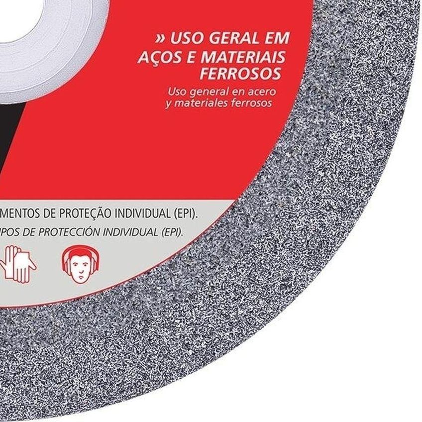 Rebolo Reto 5" X 5-8" X 1.1-4" Médio Uso Geral Desbaste E Acabamento Worker - imagem 3