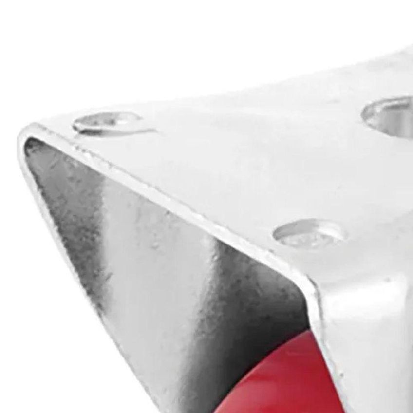 Rodízio Fixo PVC Vermelho 4 Polegadas Capacidade 100kg Alta Resistência Worker - imagem 3