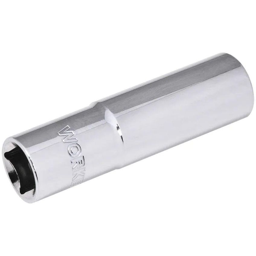 Soquete Estriado Longo 15mm Encaixe 1/2 Alta Resistência Cromado Worker - imagem 3