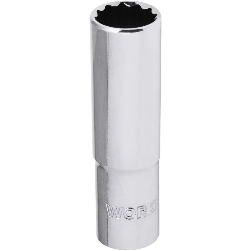 Soquete Estriado Longo 15mm Encaixe 1/2 Alta Resistência Cromado Worker - imagem 5