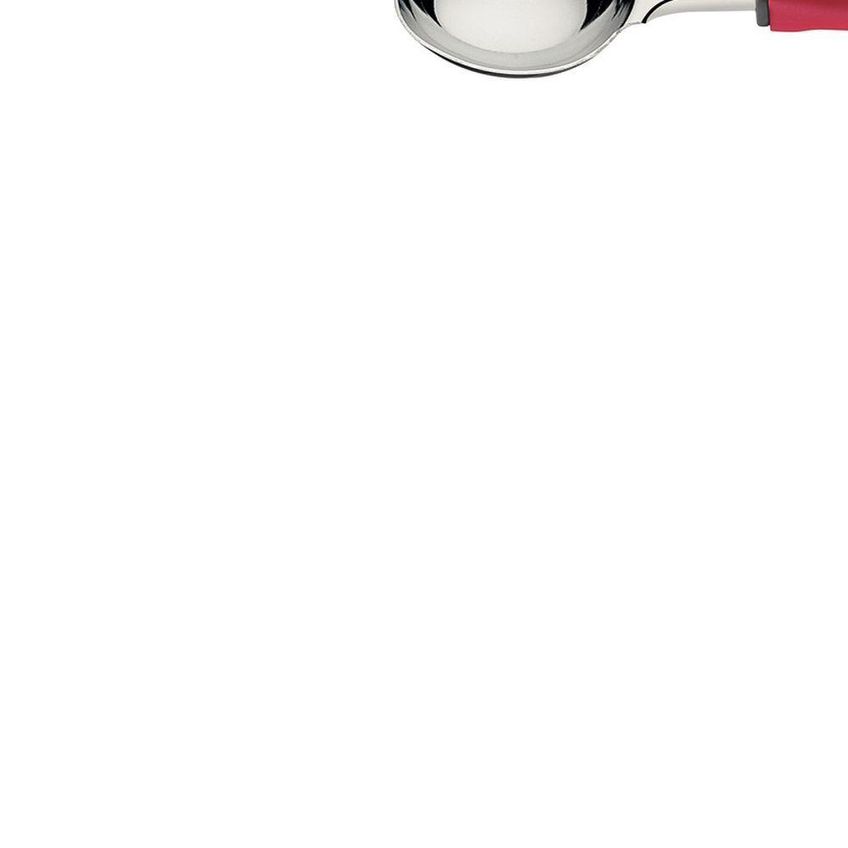 Concha Para Sorvete Utilità Servir Sobremesa Aço Inox Cabo Polipropileno Cozinha Vermelho Tramontina - imagem 3