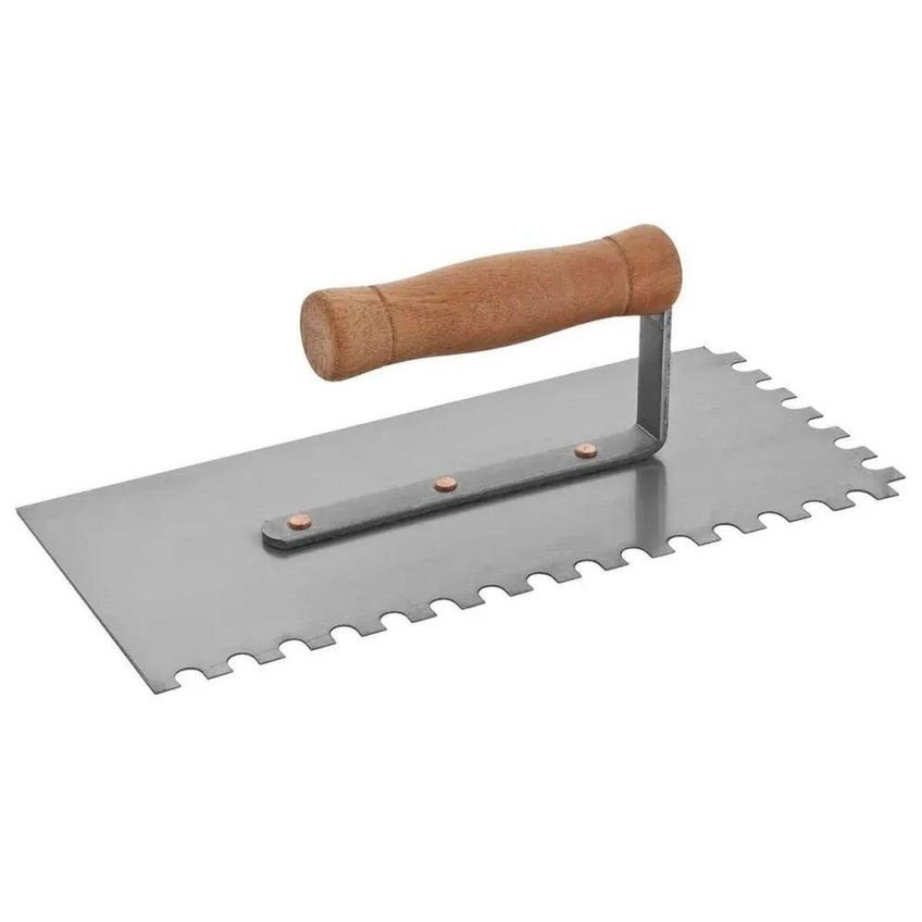 Desempenadeira De Aço Dentada Cabo Aberto 8mm X 8mm 25cm X 12cm Worker - imagem 3