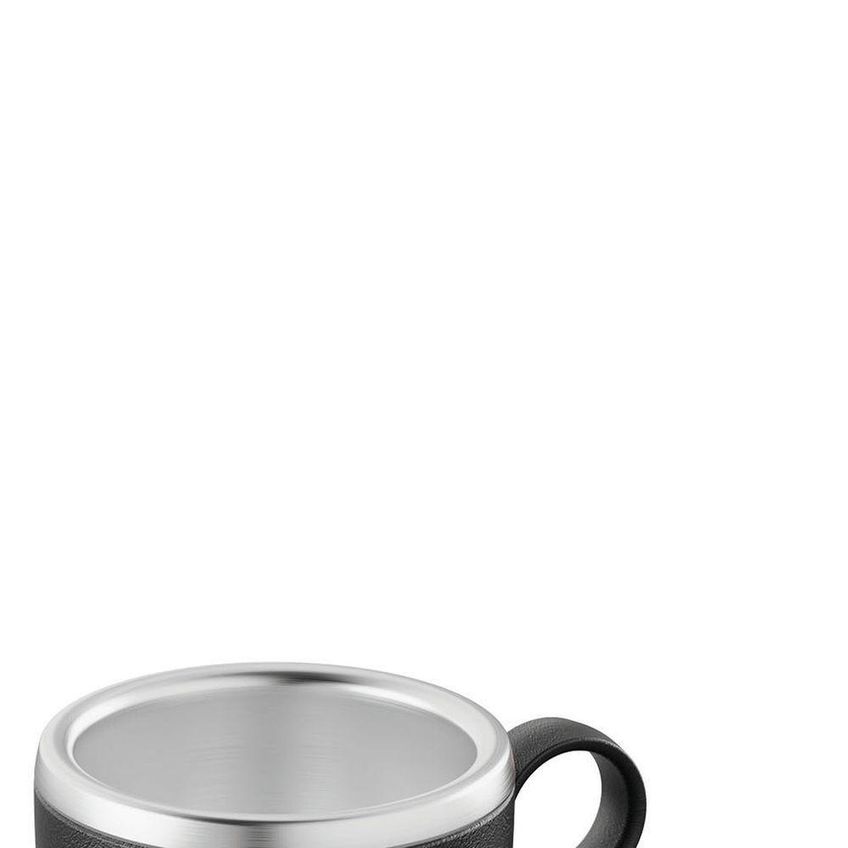 Conjunto De Xícaras Para Café Empilháveis Aço Inox E Abs Preto Isolante Térmico 2 Peças 80ml - imagem 3