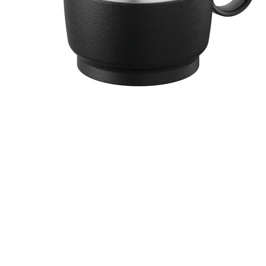 Conjunto De Xícaras Para Café Empilháveis Aço Inox E Abs Preto Isolante Térmico 2 Peças 80ml - imagem 5