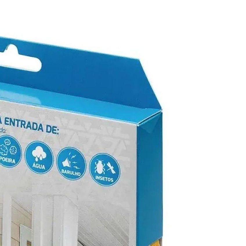 Veda Fresta Adesivo I 9x2mm 6m Isolamento Térmico E Acústico Branco Kala - imagem 4