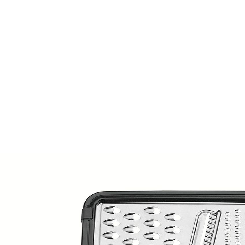 Ralador Universal Utilità 3 Tipos De Corte Aço Inox Cabo Abs Suportes Borracha Antiderrapante Preto - imagem 3