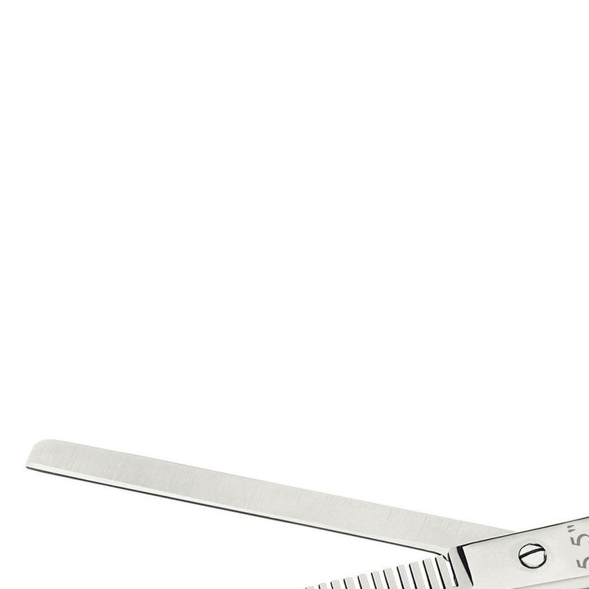 Tesoura Para Cabelo Fio Desbaste 5,5 Aço Inox Lâminas Dentadas Design Ergonômico Tramontina - imagem 4