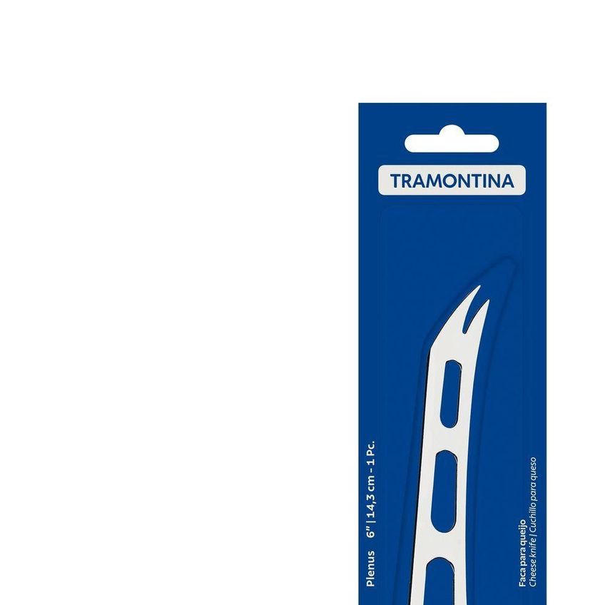 Faca Para Queijo Plenus Corte Preciso Aço Inox Cabo Polipropileno Preto Tramontina - imagem 4