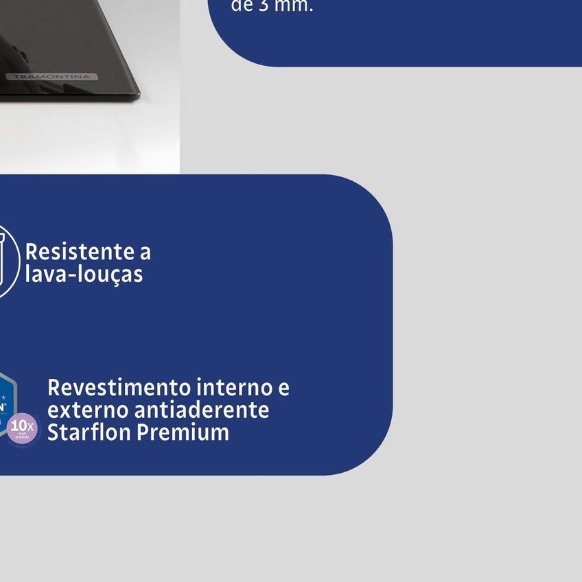 Frigideira Wok Mônaco Induction Alumínio Com Revestimento Starflon Premium 4,5l Preto Tramontina - imagem 3