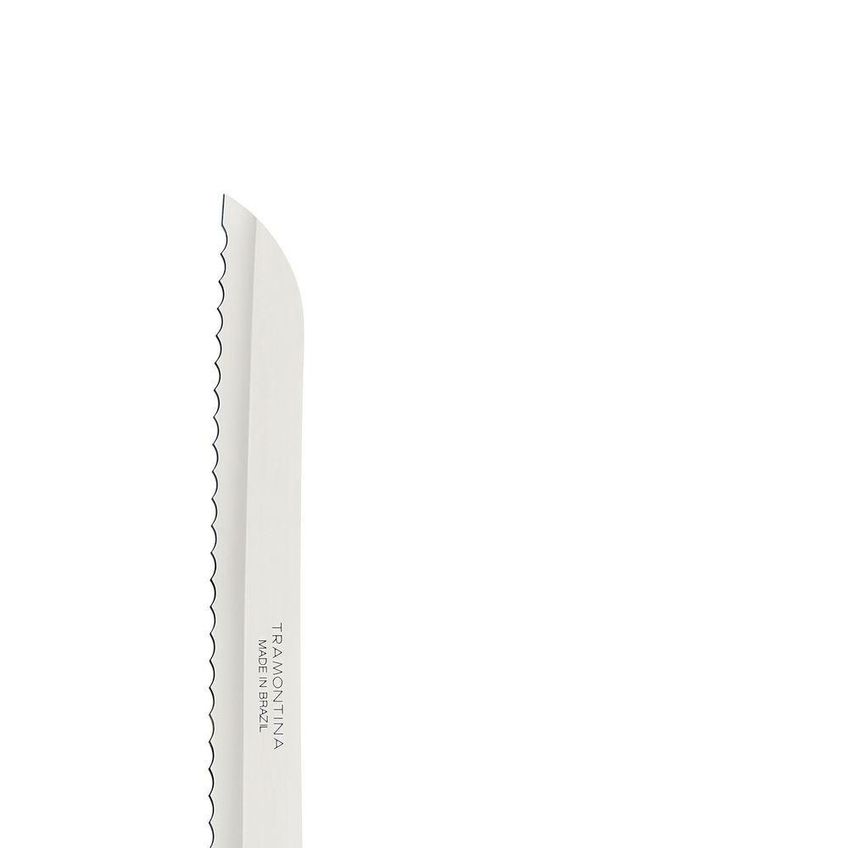 Faca Para Pão Plenus Corte Preciso Aço Inox Cabo Polipropileno Off White Tramontina 7 Polegadas - imagem 2