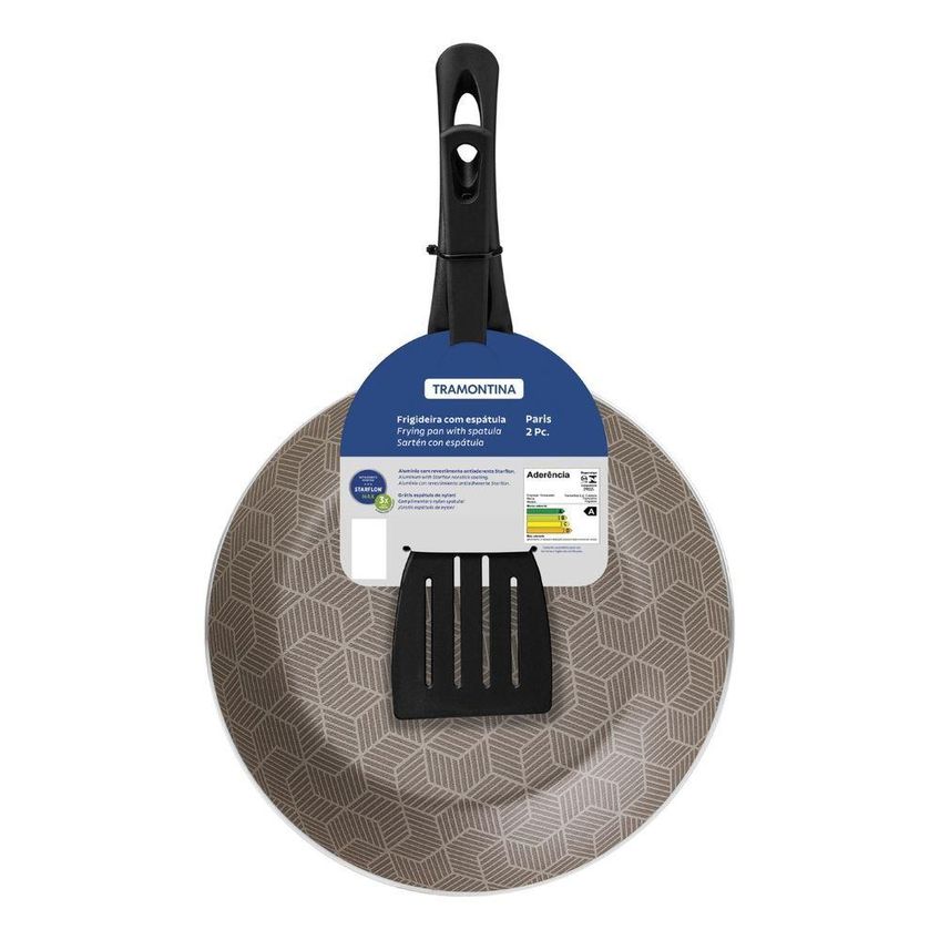 Frigideira Paris Alumínio Antiaderente 26cm 1,8l Com Espátula Vermelha Tramontina - imagem 2