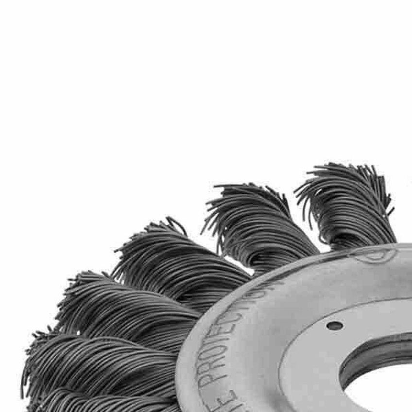 Escova Circular Torcida Para Esmerilhadeira 4.5 Pol M14 Inox Limpeza Pesada Worker - imagem 3