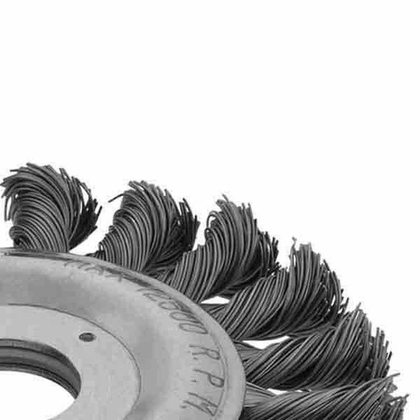 Escova Circular Torcida Para Esmerilhadeira 4.5 Pol M14 Inox Limpeza Pesada Worker - imagem 4