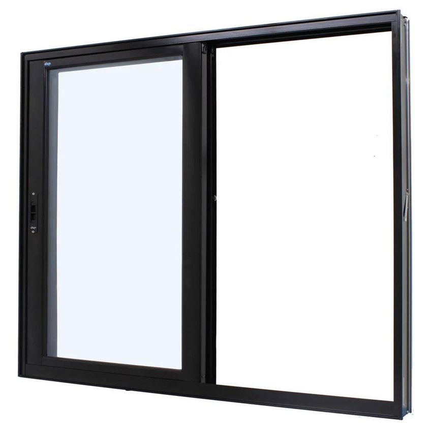 Janela Perfeita 2 Folhas 120x100 Alumínio Anodizado Com Vidro Preta Jap - imagem 2