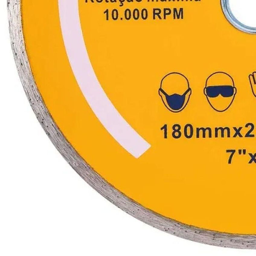 Disco Diamantado Liso Para Corte 180mm X 25,4mm Alta Precisao Kala - imagem 3