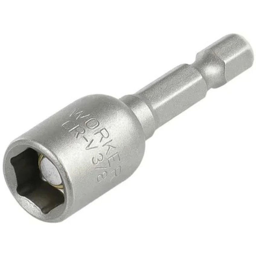 Jogo De Soquetes Magnéticos 1/4 Pol 48 Mm 5 Peças Aço Cromo Vanádio Worker - imagem 3