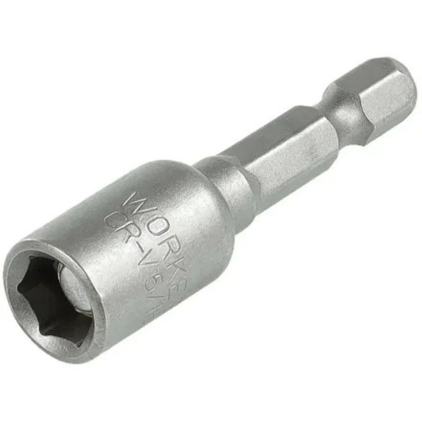 Jogo De Soquetes Magnéticos 1/4 Pol 48 Mm 5 Peças Aço Cromo Vanádio Worker - imagem 4
