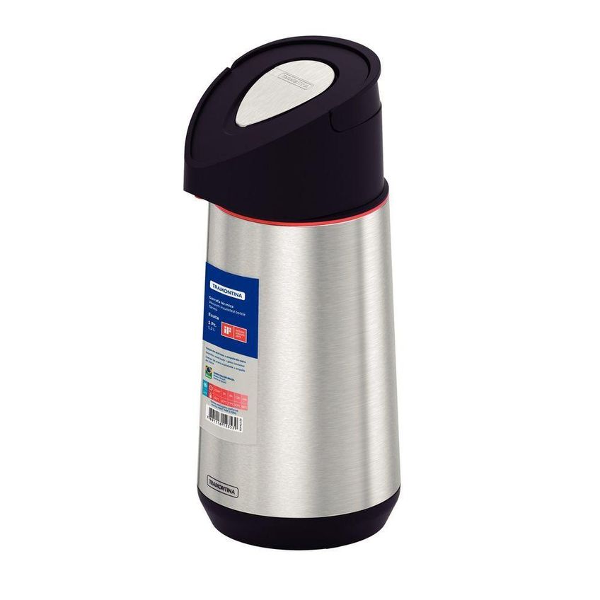 Garrafa Térmica Exata Conservação De Bebidas Aço Inox Ampola De Vidro Tramontina 1,2l - imagem 5
