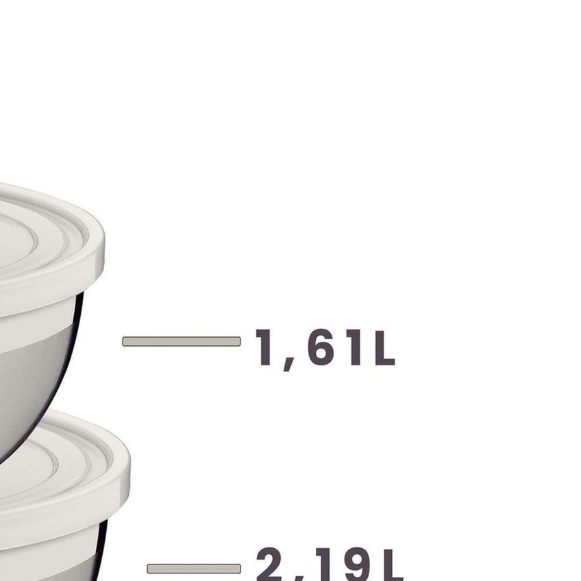 Jogo De Potes Freezinox Armazenamento De Alimentos Aço Inoxidável Tampa Plástica Cozinha Tramontina - imagem 4