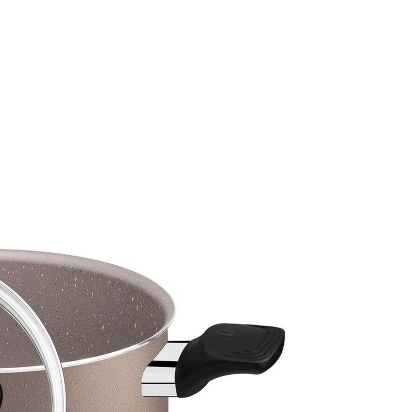 Caçarola Milazzo Alumínio Antiaderente Starflon Max 24cm Tampa De Vidro Tramontina - imagem 4