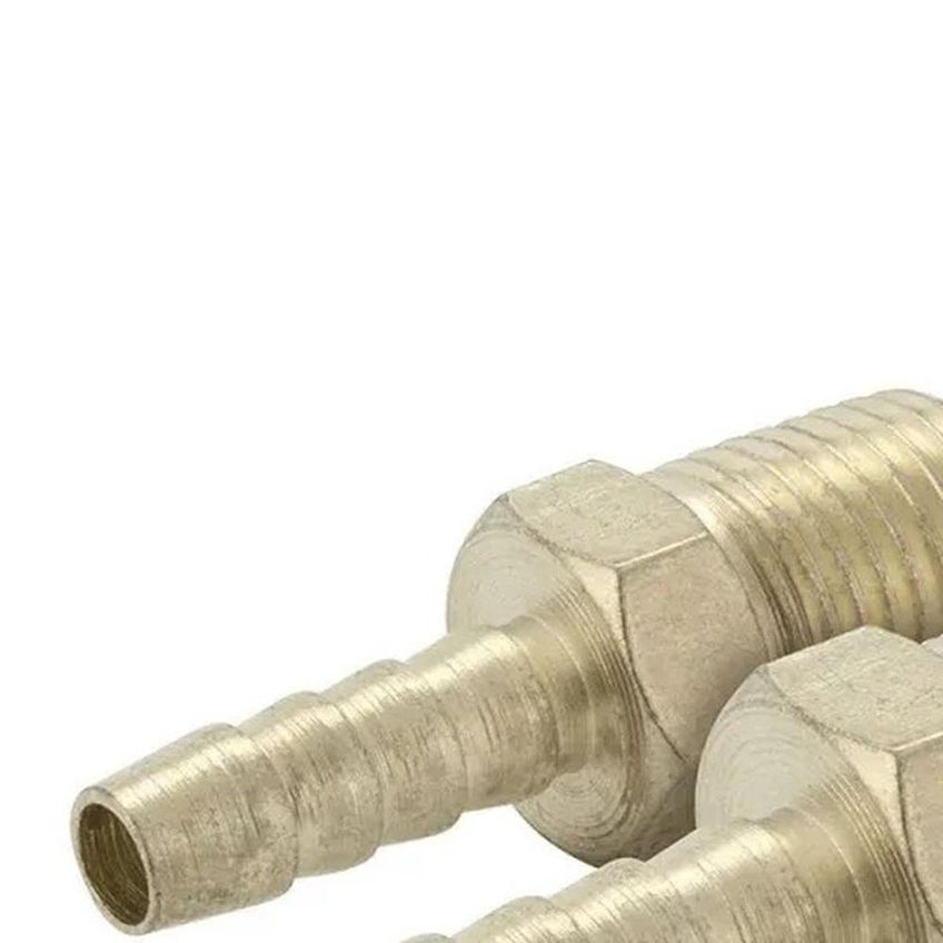 Espigão Macho 1/2 NPT X 1/4 Pol Para Mangueira de Ar Comprimido Kit 05 Peças Worker - imagem 3