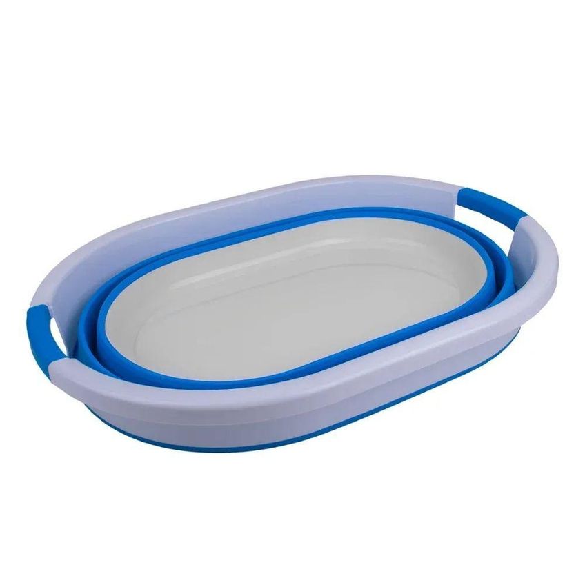 Cesto Multiuso Dobrável Organizador Plástico PP Retrátil Com Alças Laterais Kala 39L - imagem 4