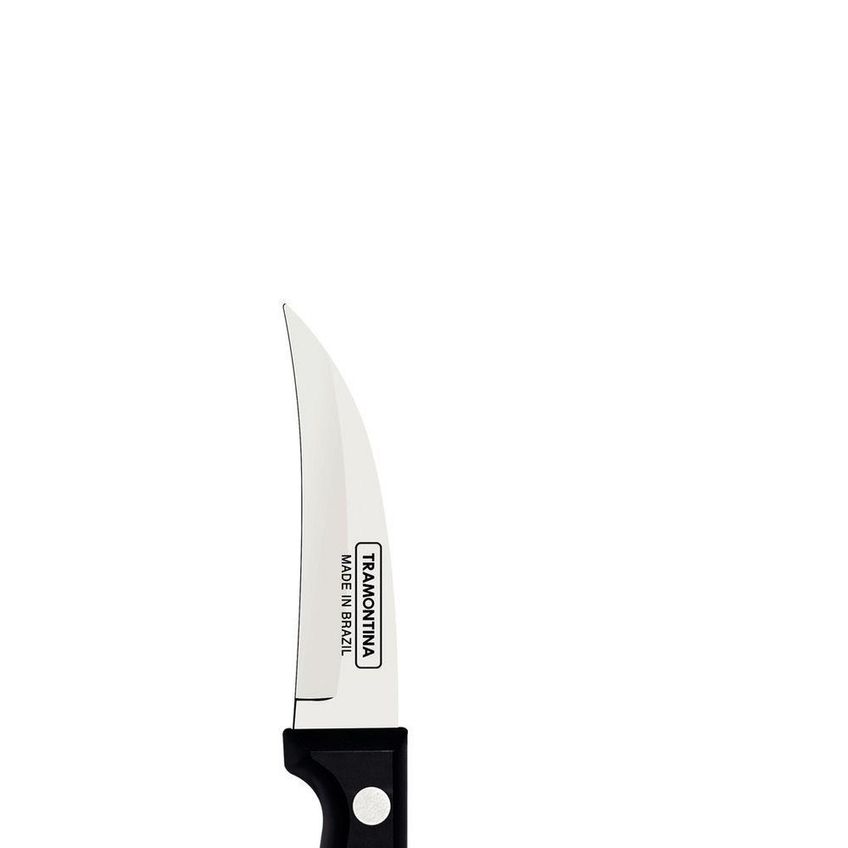 Faca Para Tornear Ultracorte Aço Inox Cabo Polipropileno Antimicrobiano Cozinha Preto Tramontina - imagem 3