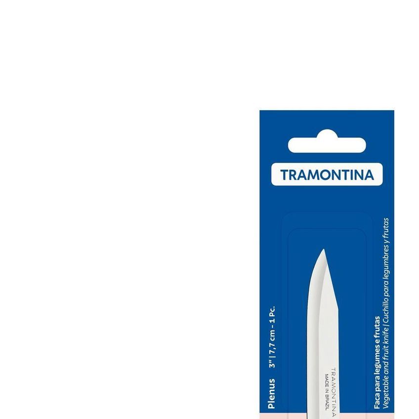 Faca Para Legumes E Frutas Plenus Corte Preciso Aço Inox Cabo Polipropileno Preto Tramontina - imagem 4