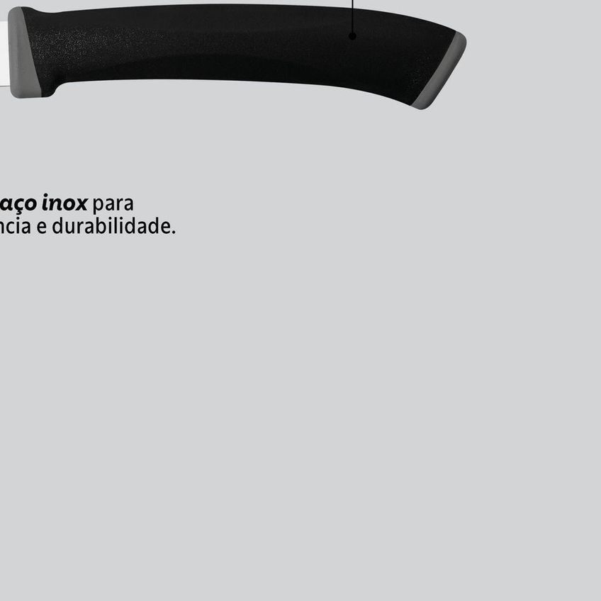 Faca Para Churrasco Felice Corte Preciso Aço Inox Cabo Polipropileno Preto Tramontina - imagem 3