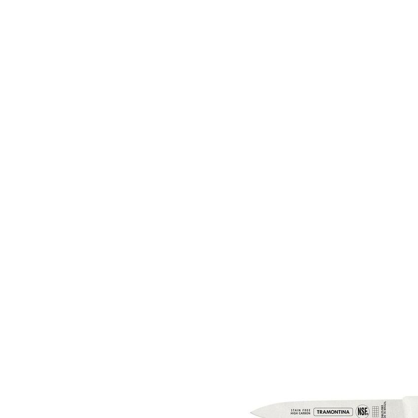 FACA PARA LEGUMES PROFISSIONAL MASTER AÇO INOX CABO POLIPROPILENO BRANCO TRAMONTINA 3 POLEGADAS - imagem 3