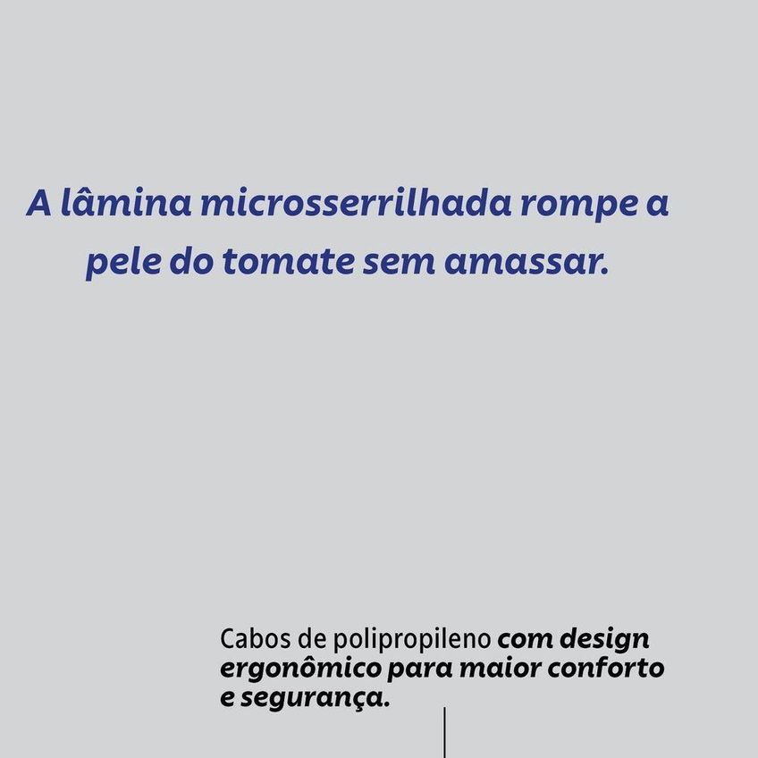 Faca Para Tomate Felice Corte Preciso Aço Inox Cabo Polipropileno Preto Tramontina - imagem 3