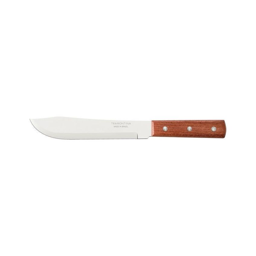 Faca De Cozinha Dynamic Corte Aço Inox Cabo Madeira Natural Uso Diário Tramontina - imagem 4
