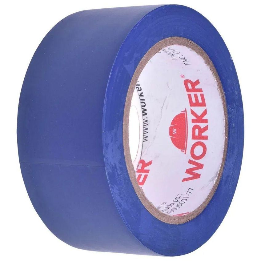 Fita De Demarcacao 342700 Sinalizacao De Solo E Corredores Adesiva Azul Pvc 48mm X 30m Worker - imagem 3