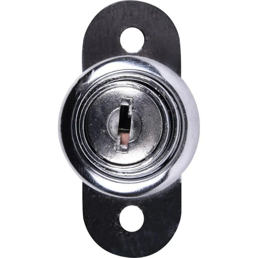 Fechadura Para Moveis Universal Cilindro 19mm Para Portas De Madeira Cromada Kala - imagem 3