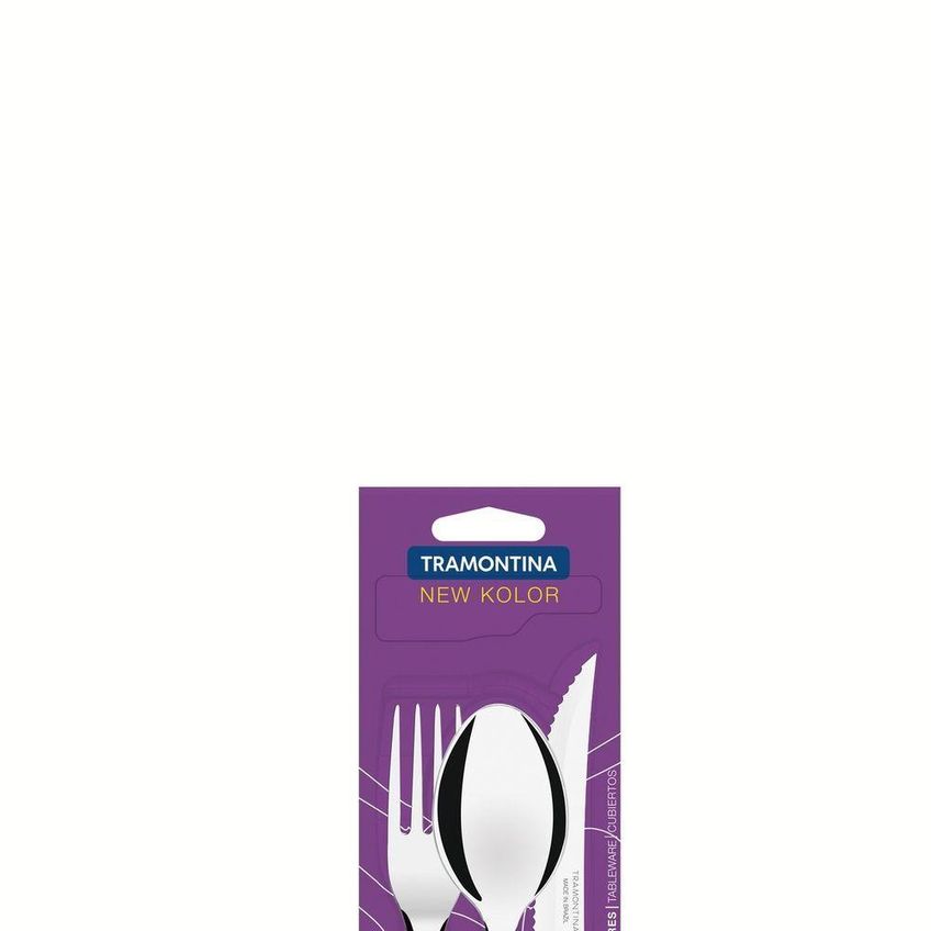 Faqueiro New Kolor 3 Peças Aço Inox Polipropileno Azul Tramontina - imagem 3