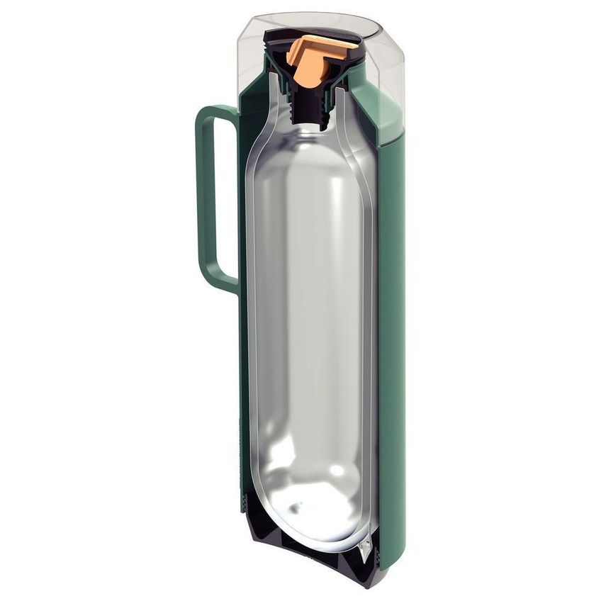 Garrafa Térmica Exata Conservação De Bebidas Polipropileno Ampola De Vidro Verde Tramontina 1L - imagem 5