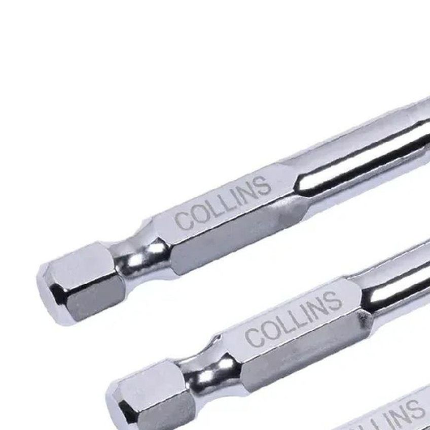 Jogo De Bits Torx 5 Peças 1/4'' 76mm Aço S2 Pontas Magnetizadas Collins - imagem 3